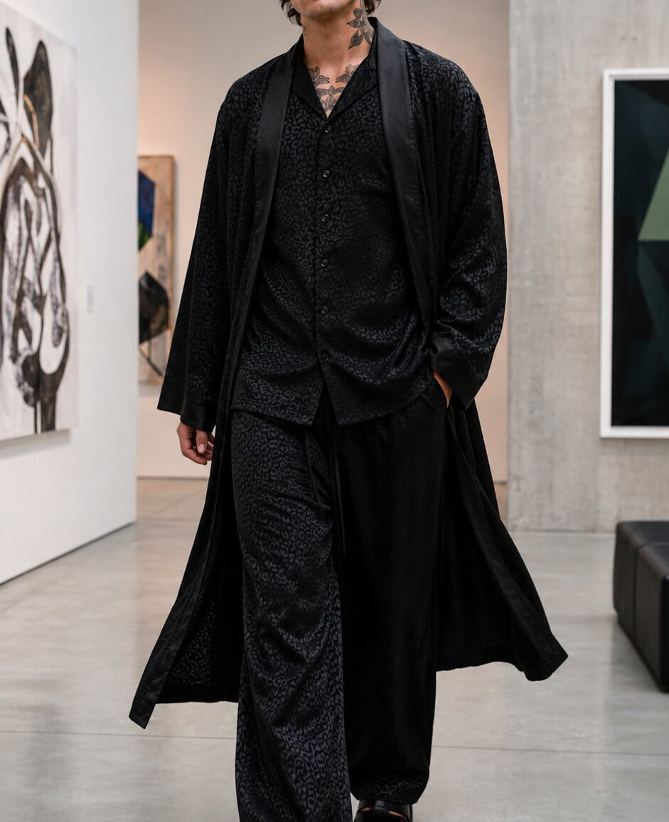 Black Panther Jacquard Kimono - main