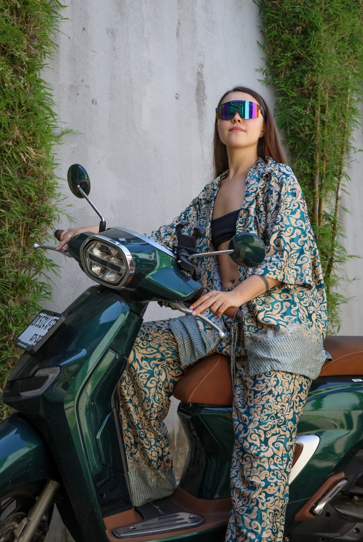 Women's shirt and pants pajama set, Ice print, by Eva Moon, view 3