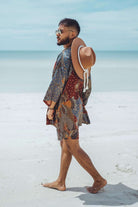 Men short kimono Grey&Brown - My Store