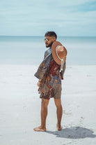 Men short kimono Grey&Brown - My Store