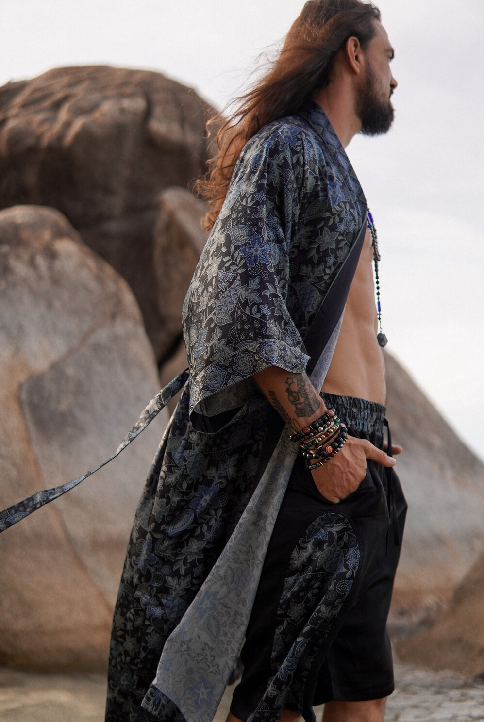 Men long kimono Moon - My Store