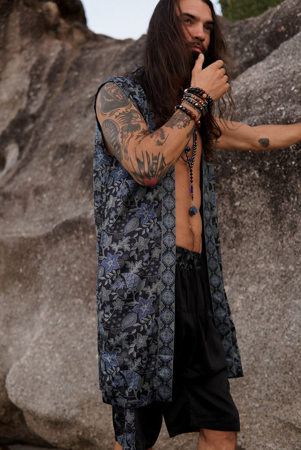 Sleeveless kimono Moon - My Store