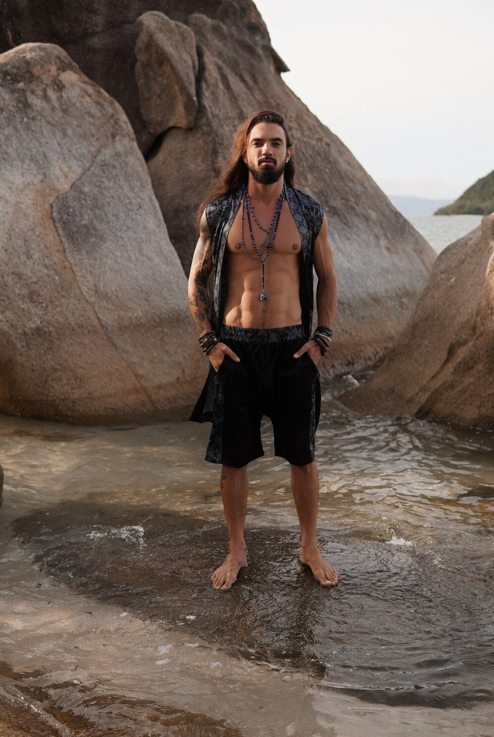 Sleeveless kimono Moon - My Store