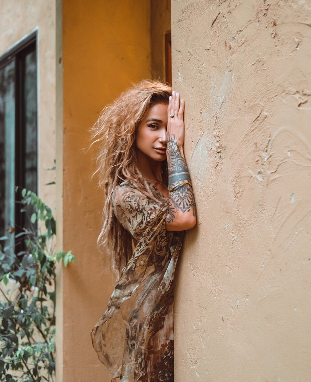 Eva Silk Kimono Golden Mist — handmade natural silk kimono by EVA MOON