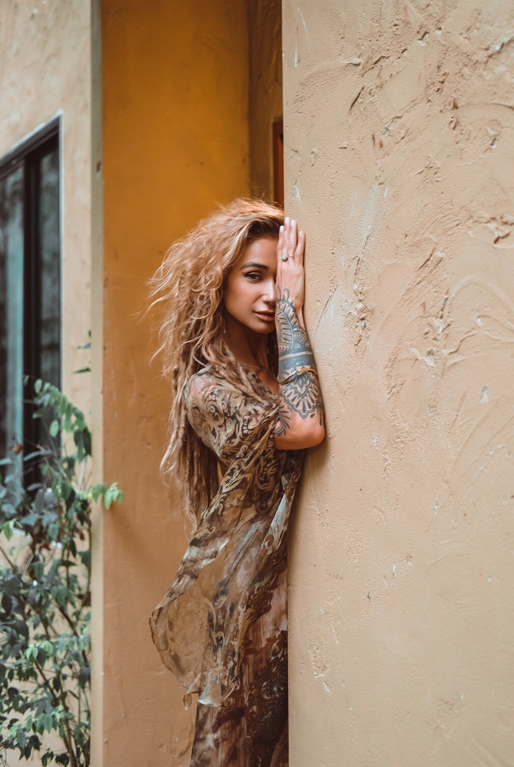 Eva Silk Kimono Golden Mist — handmade natural silk kimono by EVA MOON