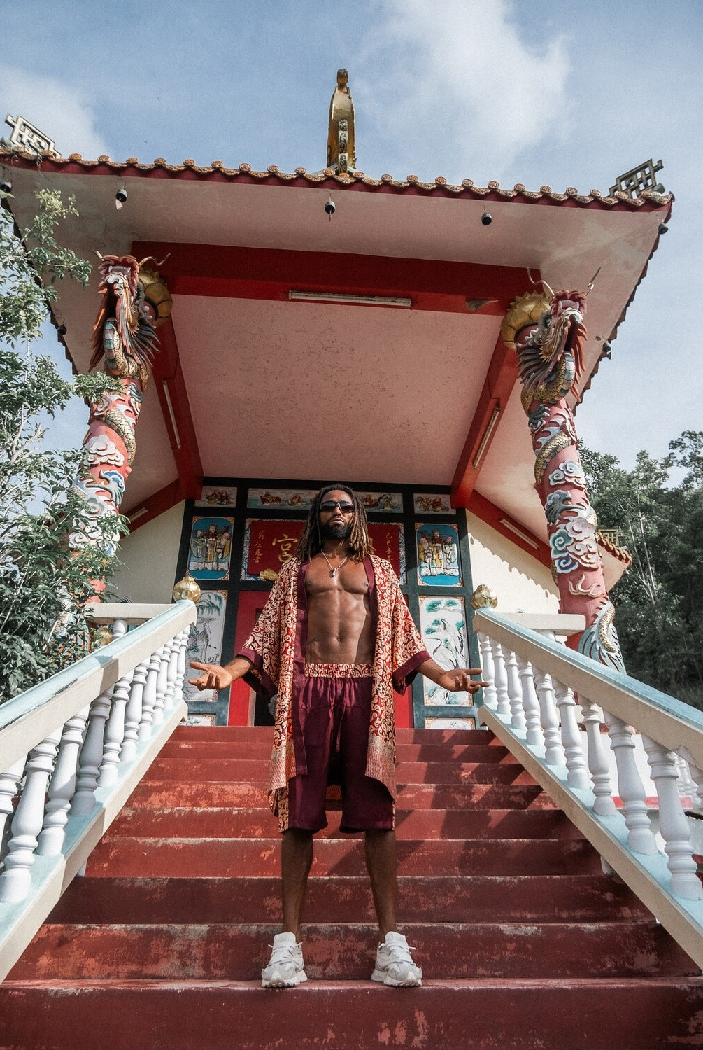 Men long kimono Fire - My Store