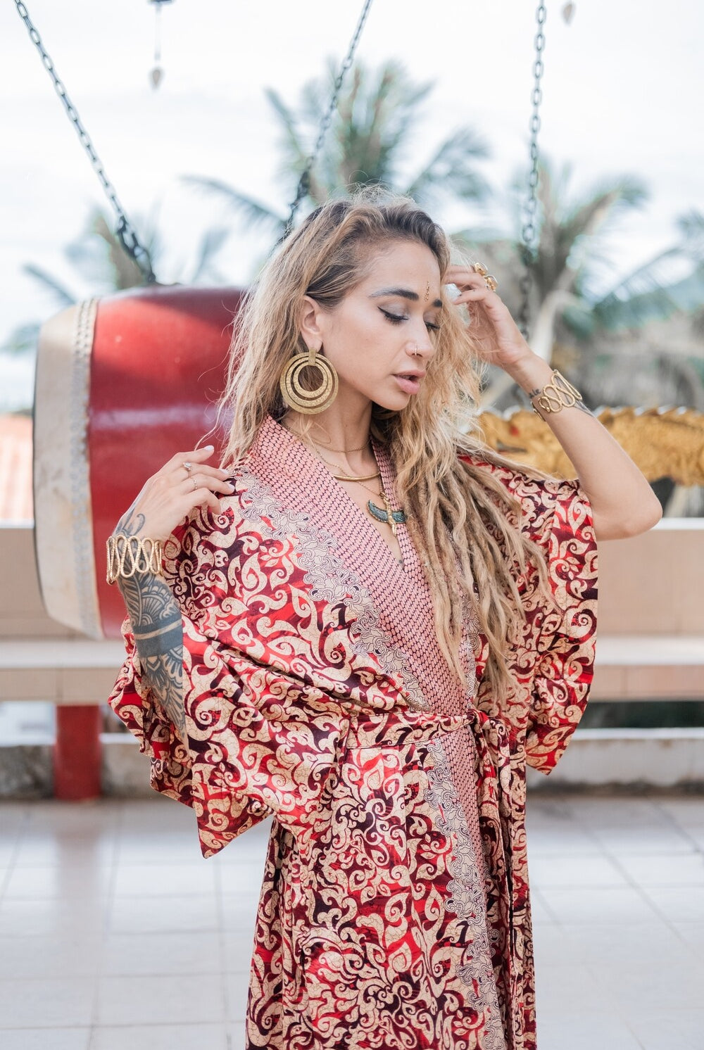 Women Long Fire Kimono – Eva Moon