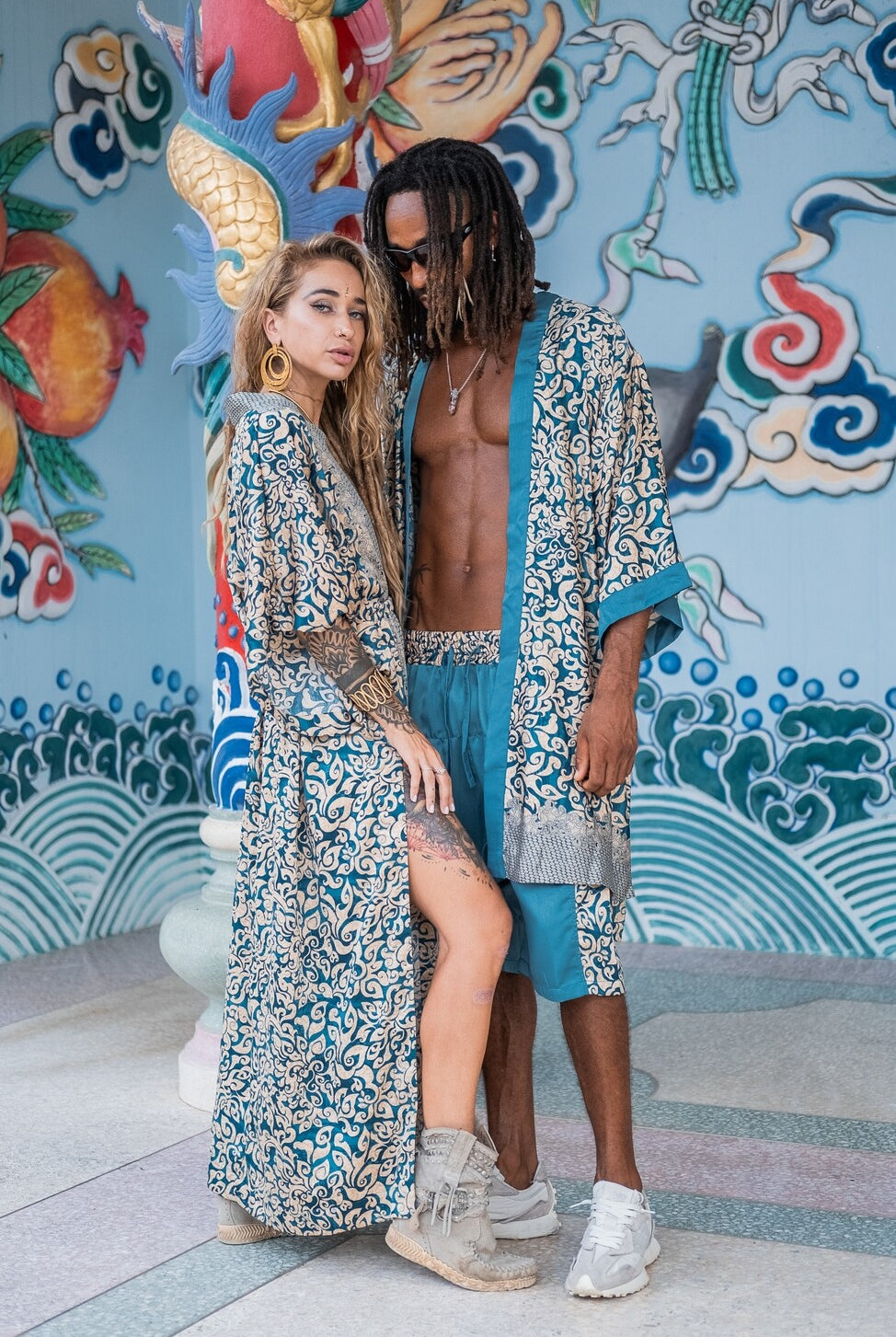 Men long kimono Ice - My Store