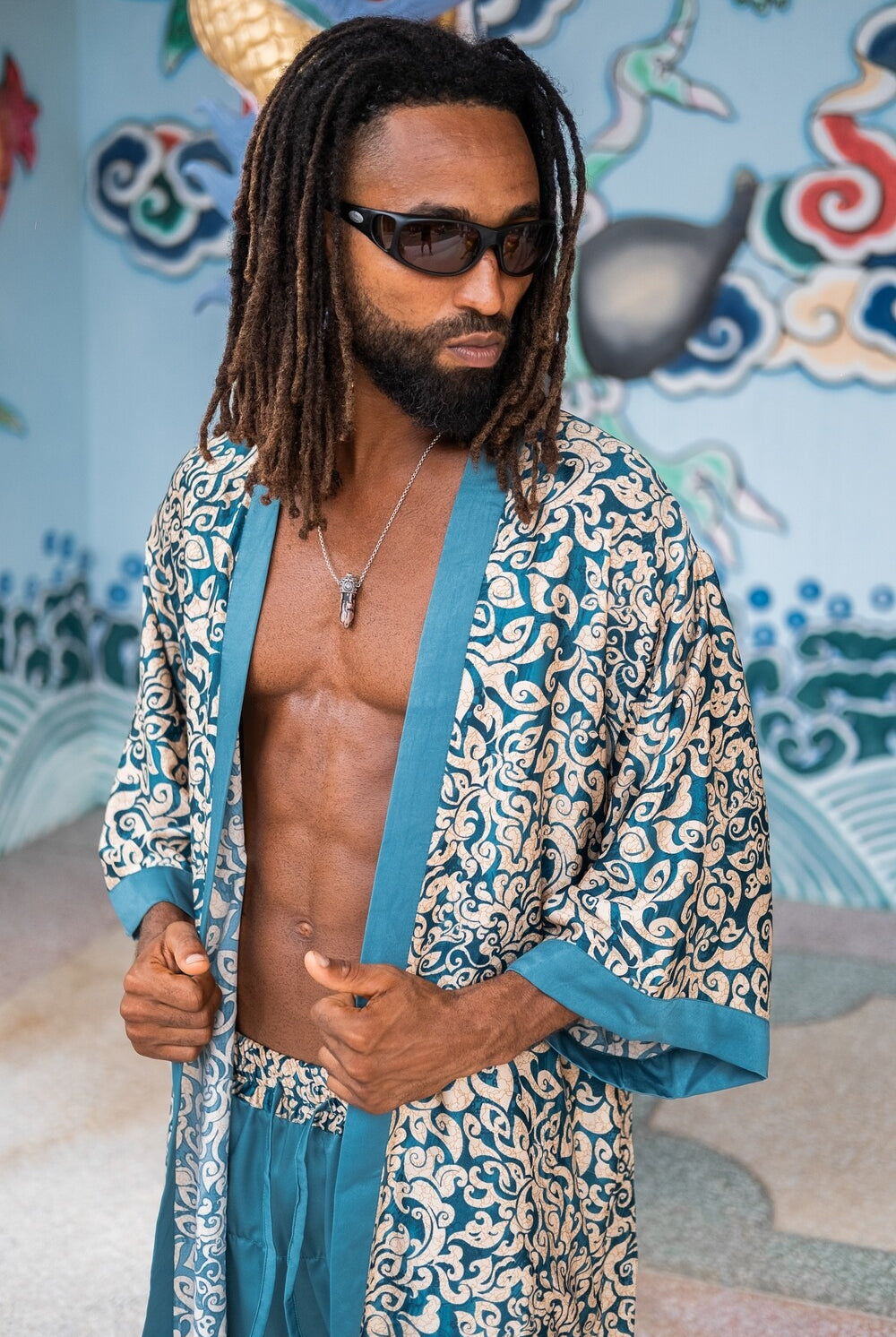 Men long kimono Ice - My Store