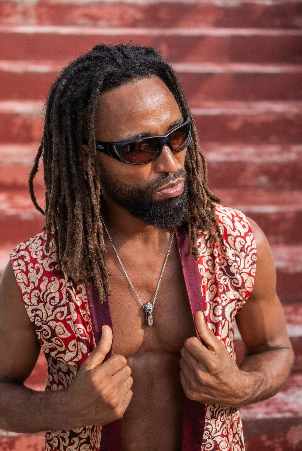 Sleeveless kimono fire - My Store