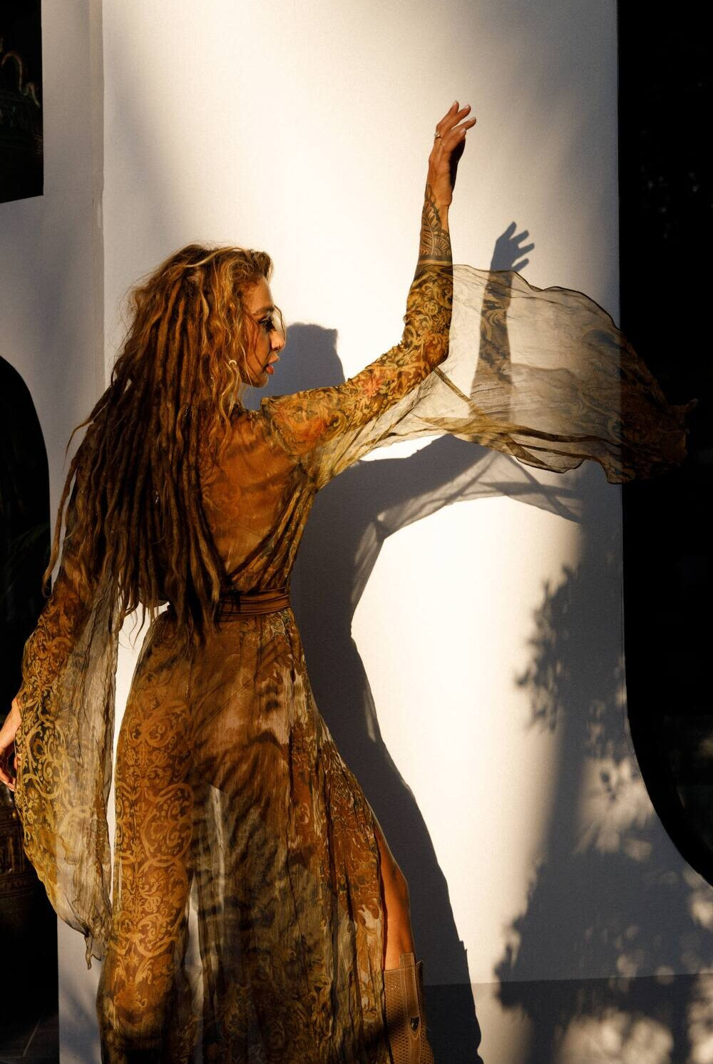 Eva Silk Kimono Golden Mist — handmade natural silk kimono by EVA MOON