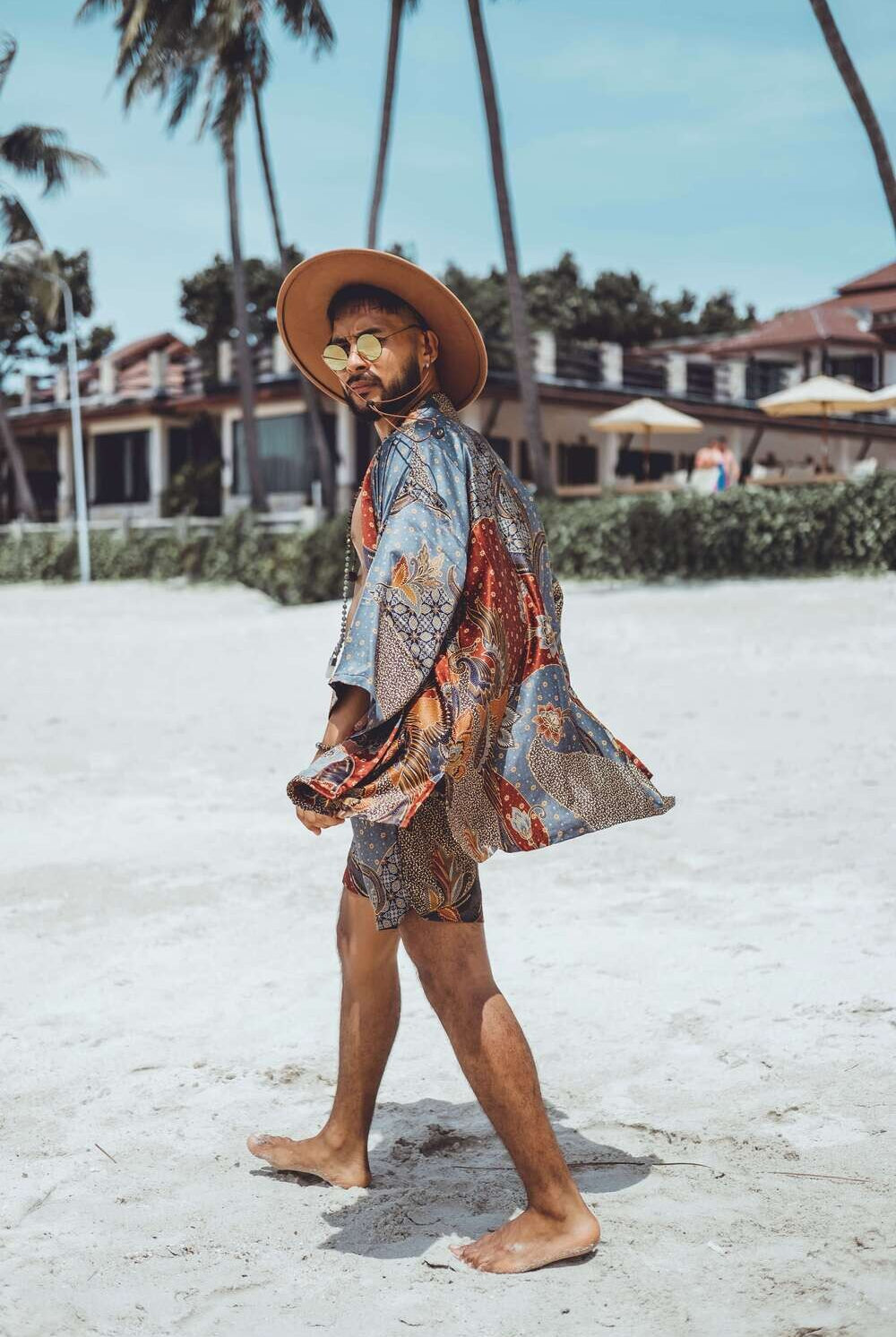 Couple's Silk Kimono Set His and Hers Grey&Brown – Eva Moon