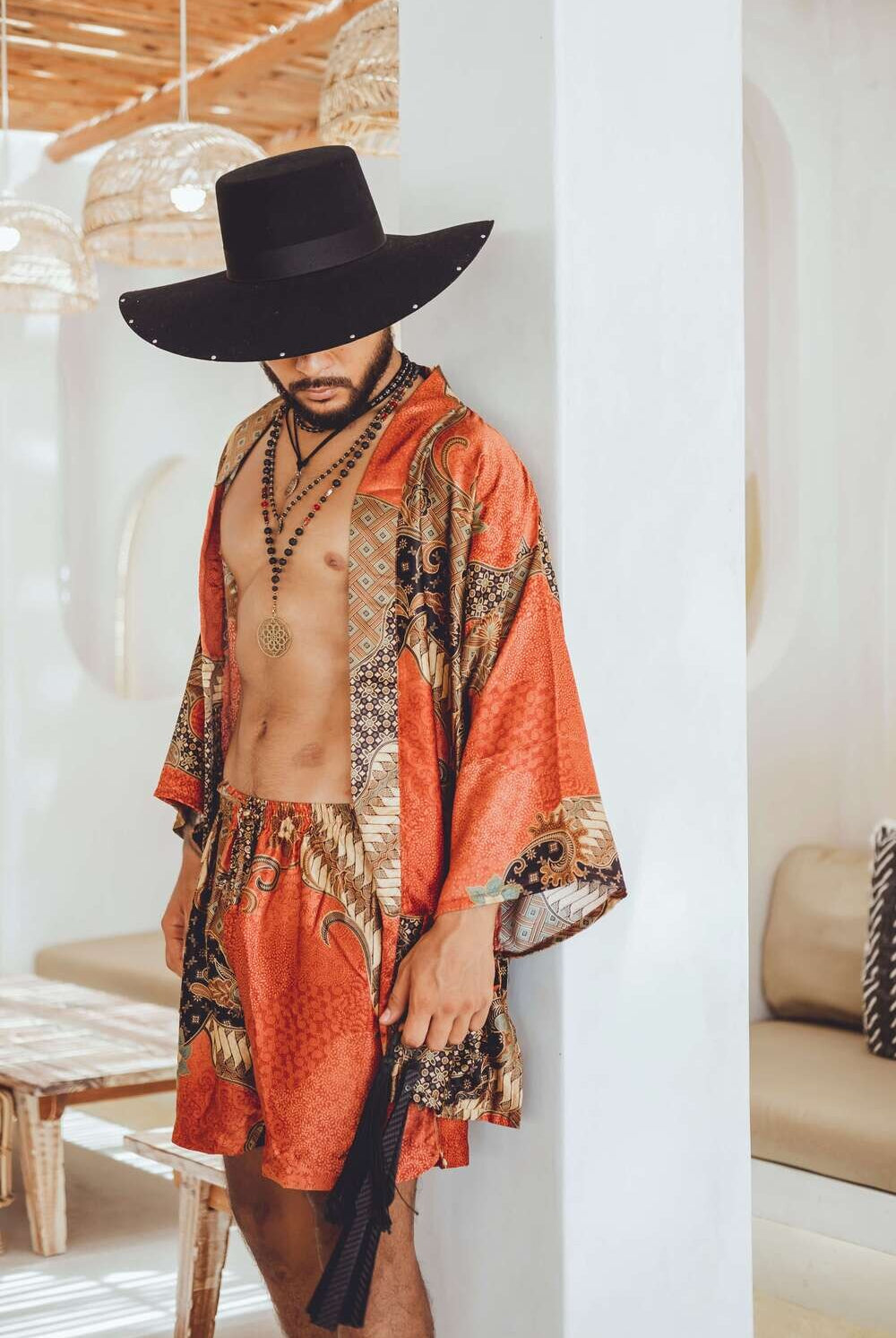 Couple's Silk Kimono Set His and Hers Red – Eva Moon