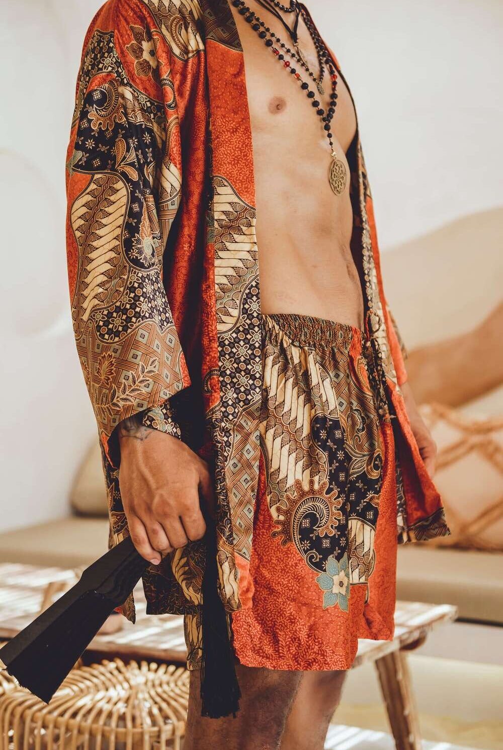 Couple's Silk Kimono Set His and Hers Red – Eva Moon