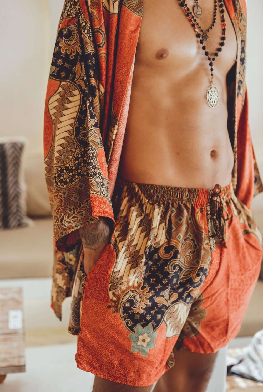 Couple's Silk Kimono Set His and Hers Red – Eva Moon
