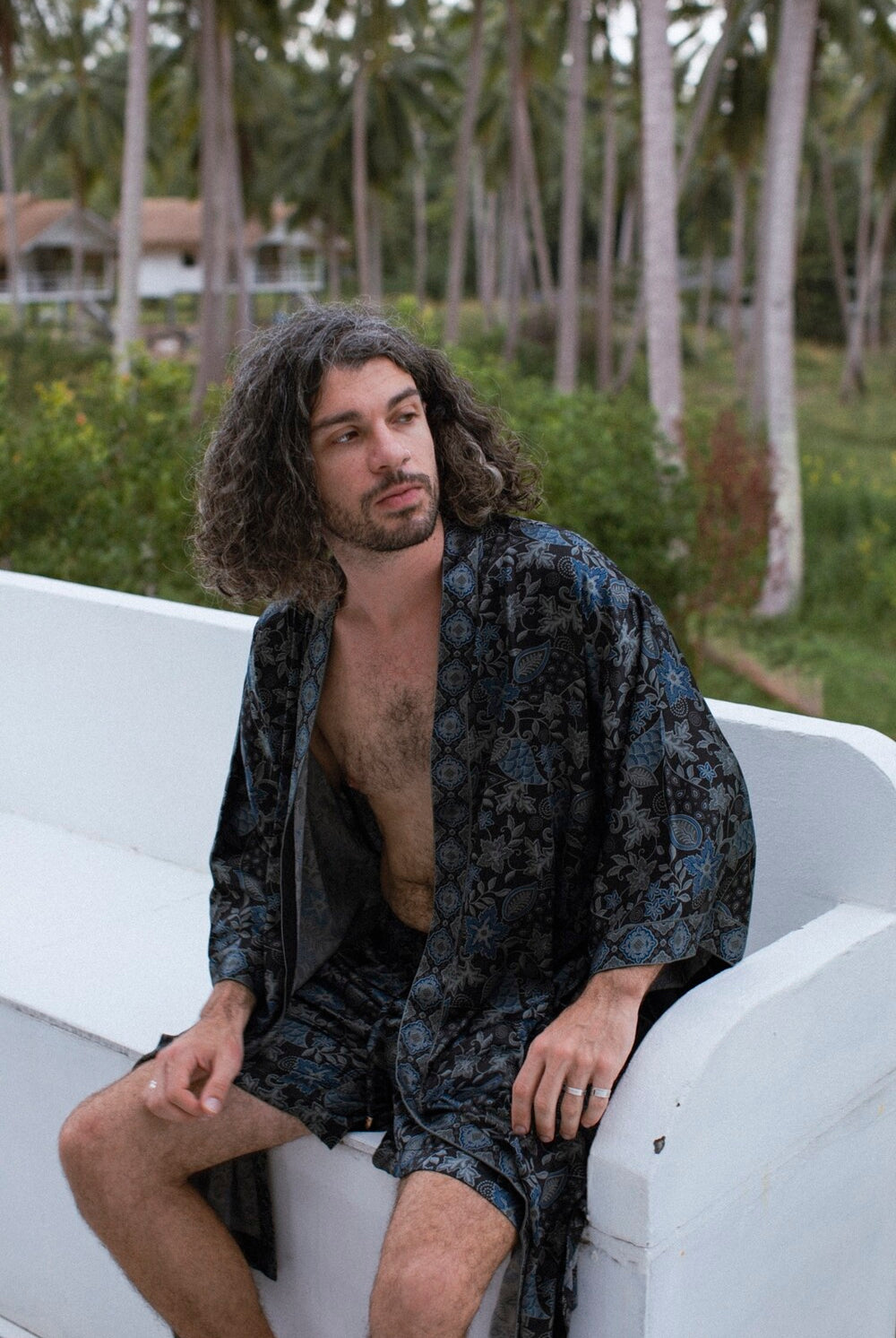 Couple's Silk Kimono Set His and Hers Moon – Eva Moon