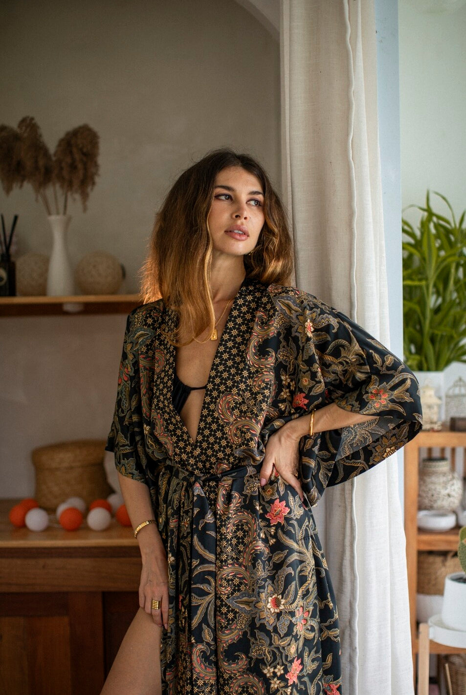 Couple's Kimono Set His and Hers Black&Gold - My Store