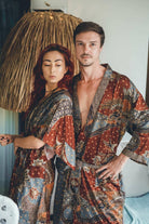 Men long kimono Grey&Brown - My Store