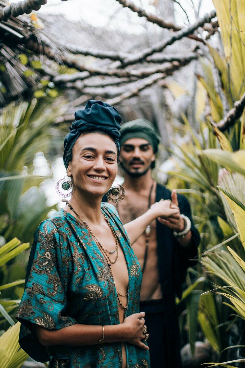 Women short Green&Gold kimono - My Store