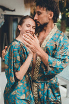 Couple's Kimono Set His and Hers Green&Gold - My Store