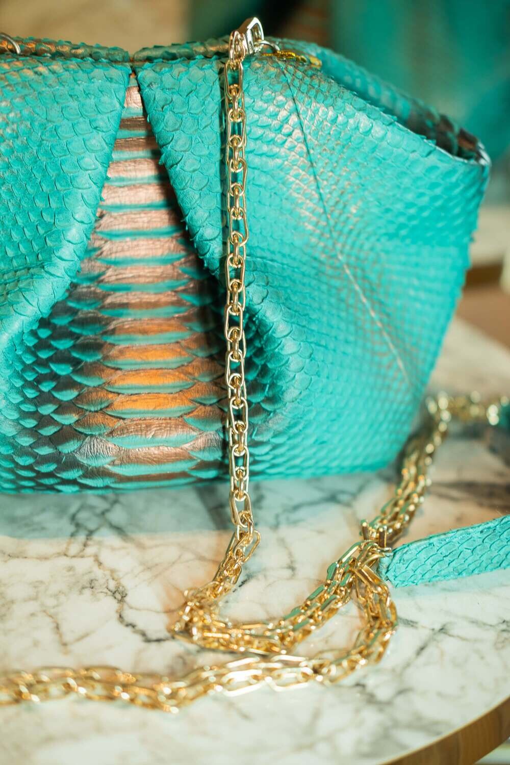 Snake bag Green&Gold - My Store