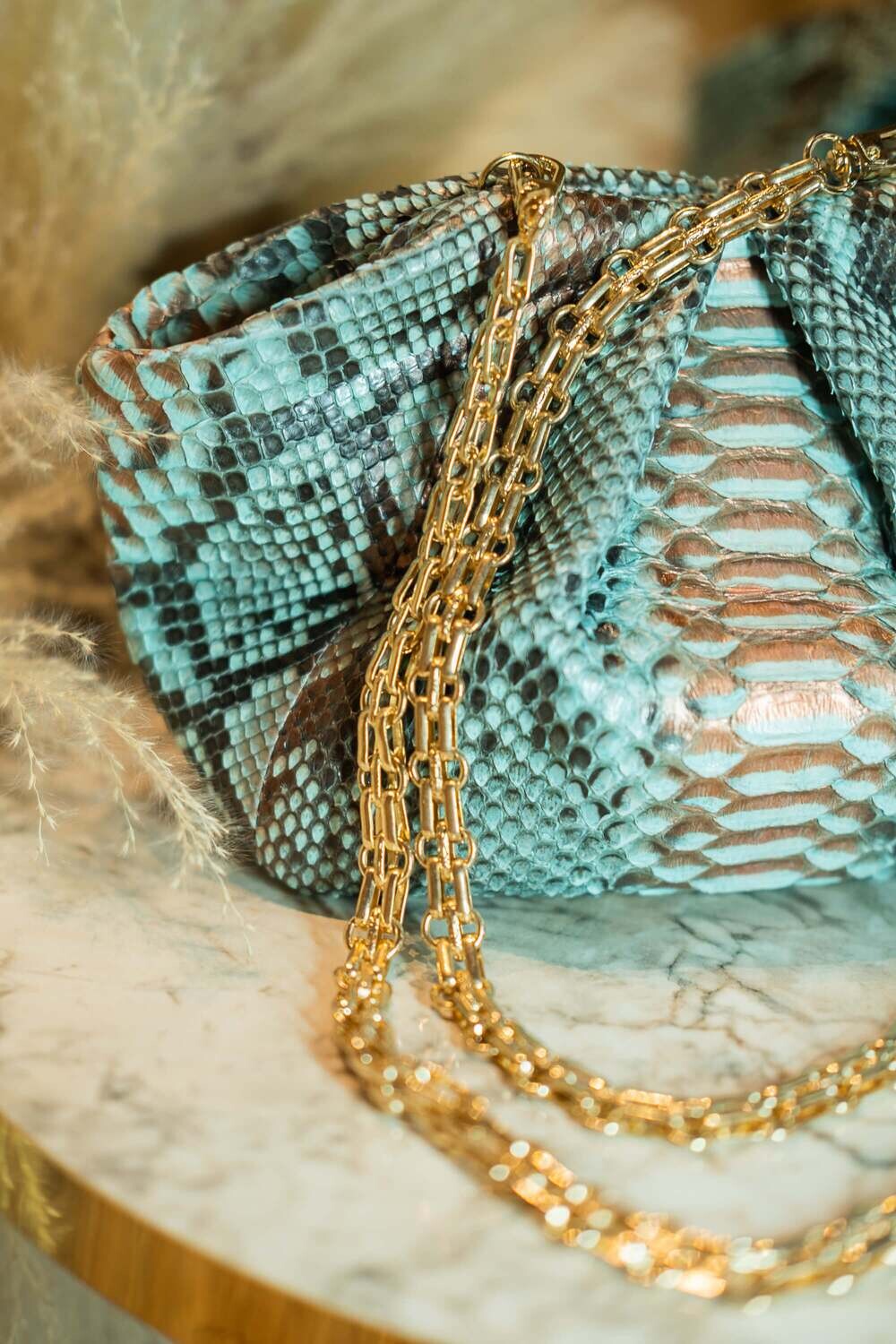 Snake bag Blue&Gold - My Store