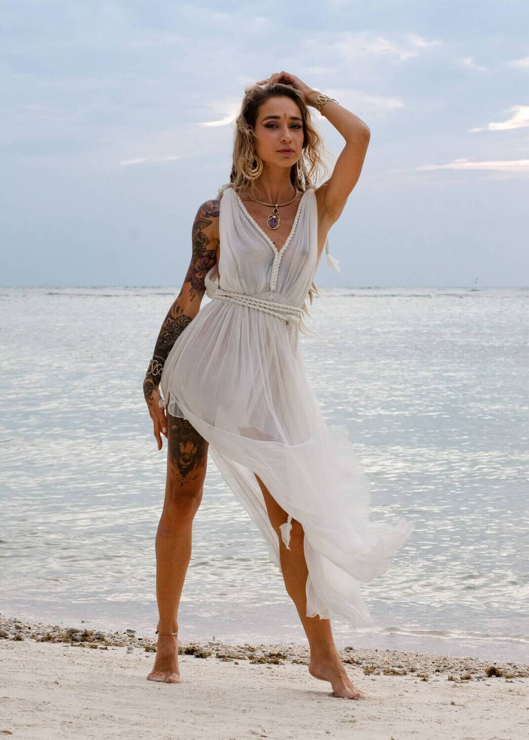 Silk Moon Dress - Lunar Glow - My Store