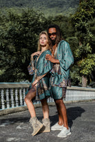 Couple's Kimono Set His and Hers Green&Black - My Store