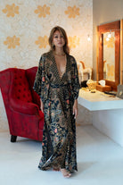 Long Women Black&Gold Kimono - My Store